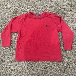 Polo by Ralph Lauren Toddler Red Long Sleeve Shirt
